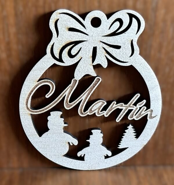 Nimeline jõuluehe lumememmega